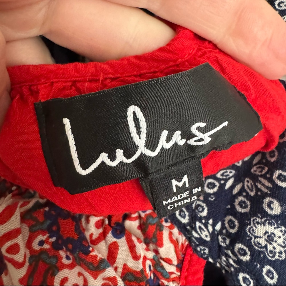 Lulu's Black and Burgundy Floral Mini Dress - Picture 6 of 8